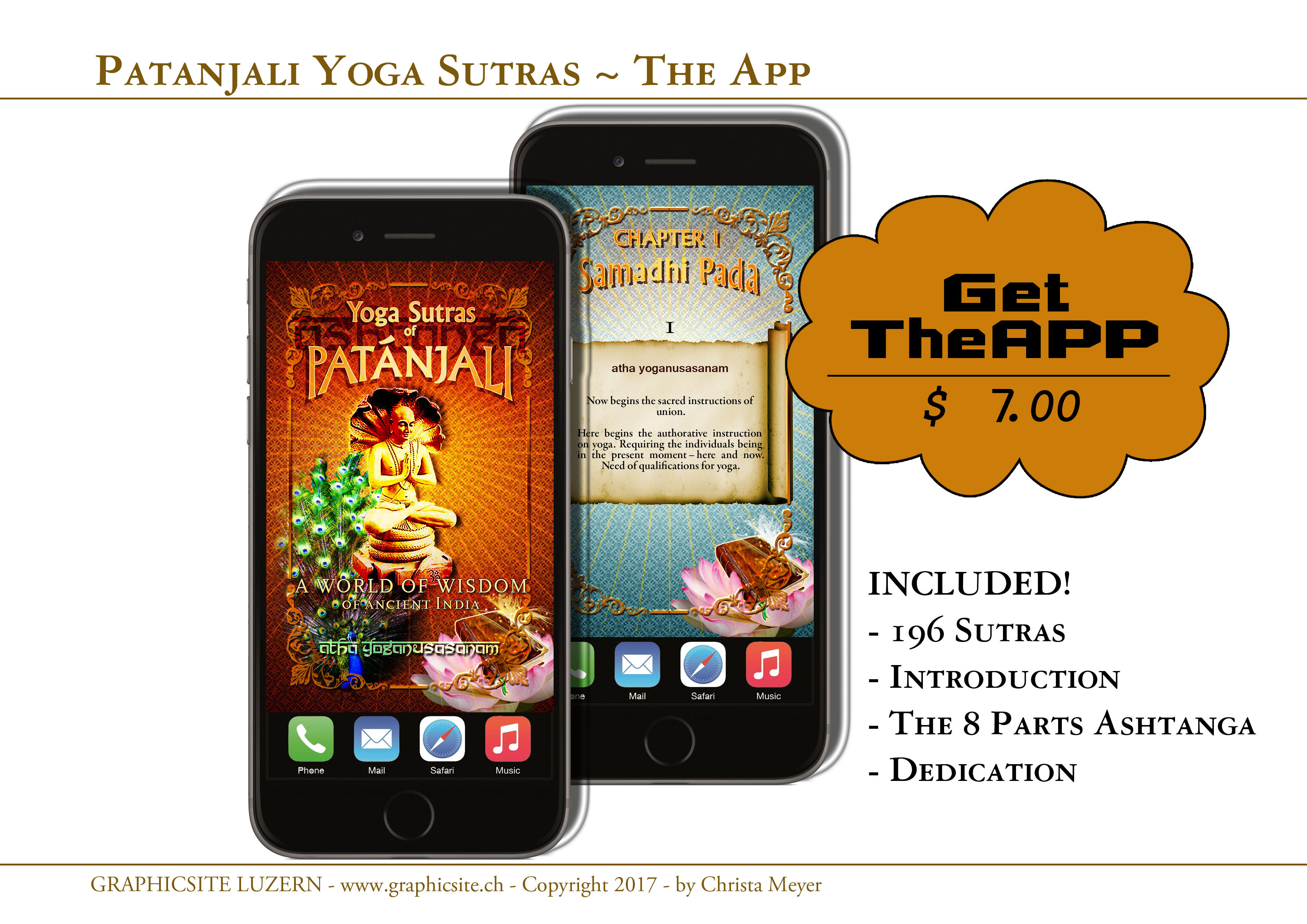 Graphicsite Luzern, APP SHOP - Patanjali Yoga Sutras, Graphic Design, Luzern,