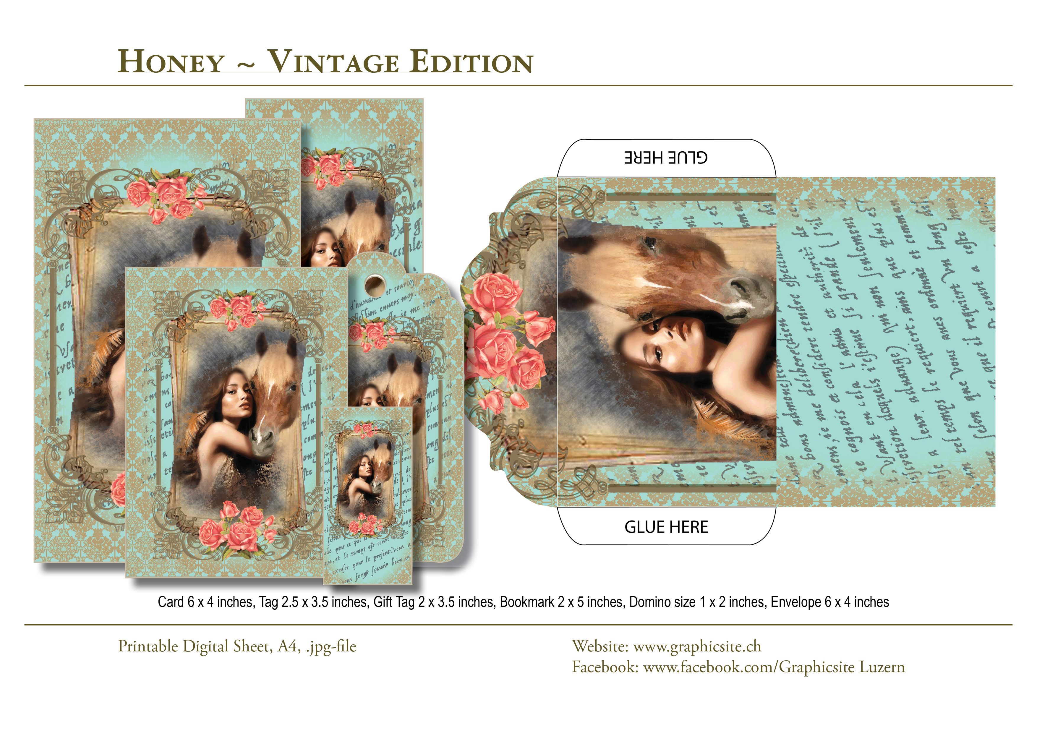 Printable Digital Sheets - Collections - Honey_VintageEdition