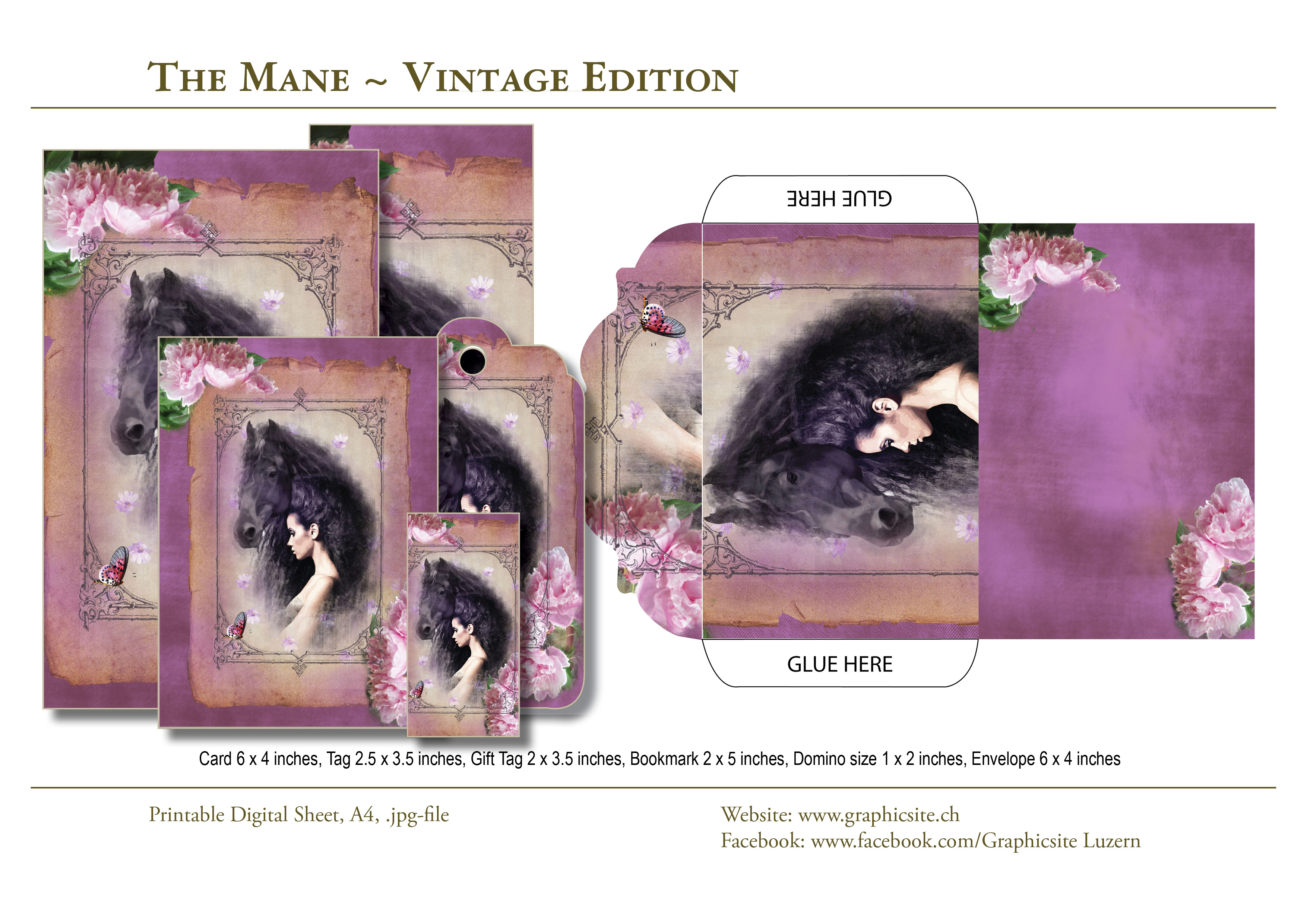 Printable Digital Collages - Collections - The Mane_VintageEdition