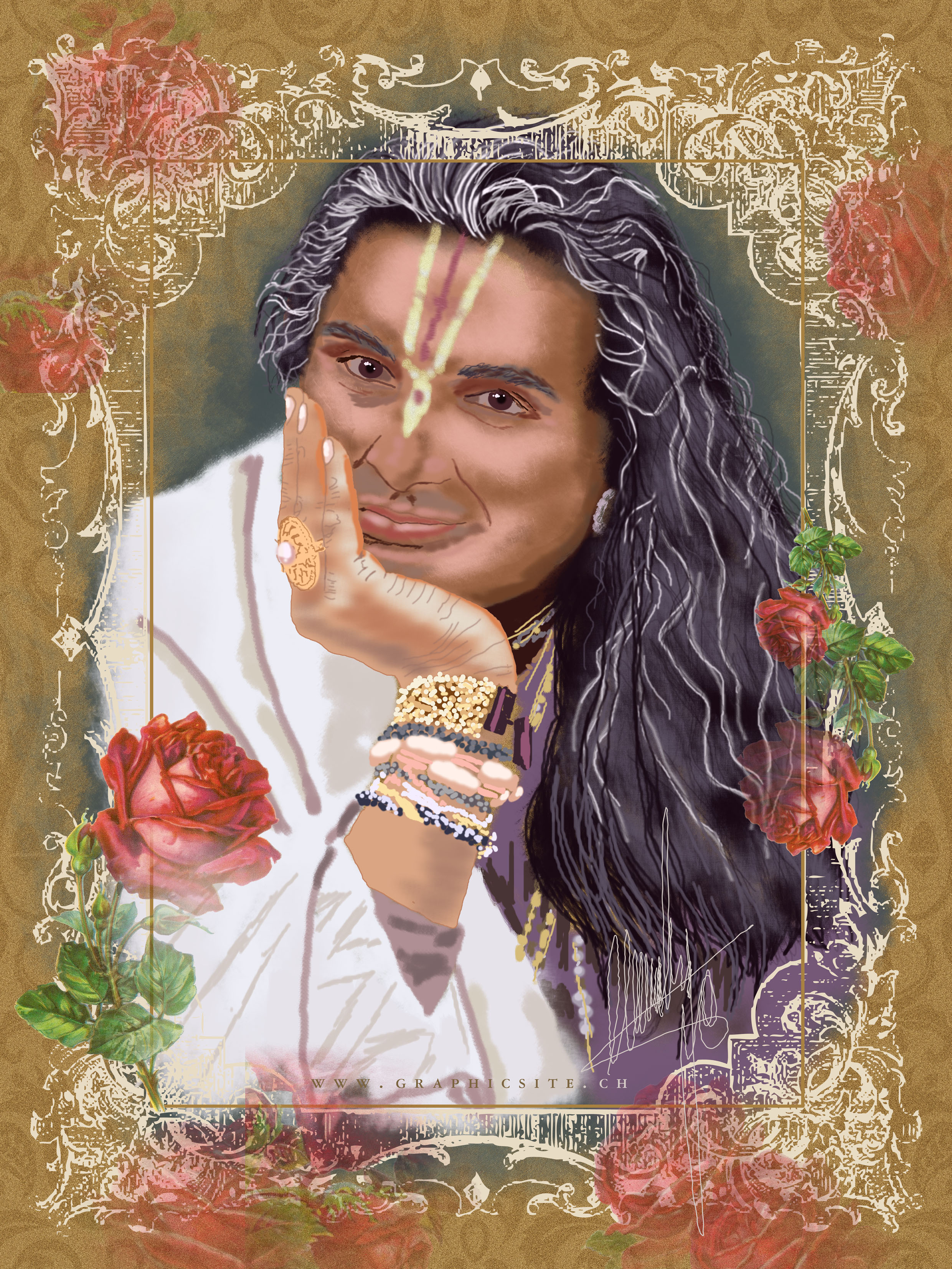 Sri Swami Vishwananda - Poster - Digital Art